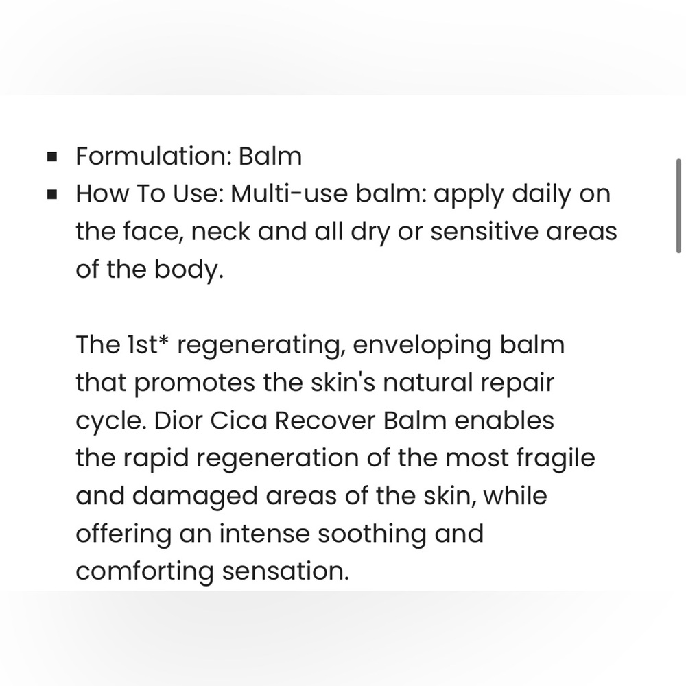 Christian Dior Cica Recover Balm New!!! 2.5oz - Picture 6 of 12